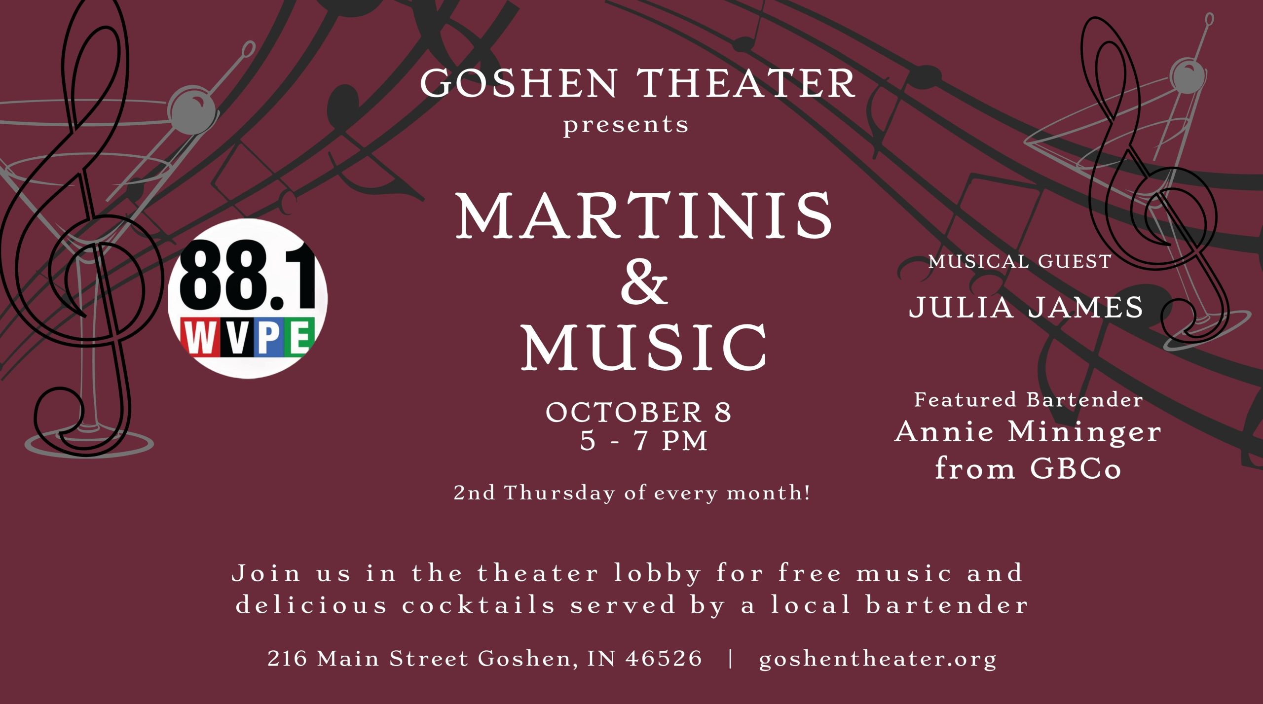 Martinis and Music: October